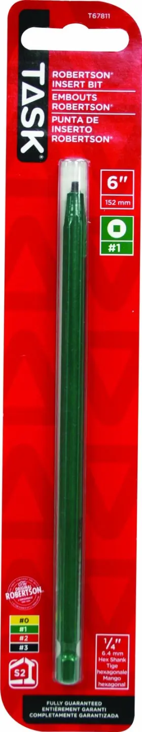 T67811 TASK Robertson Screwdriver Power Bit