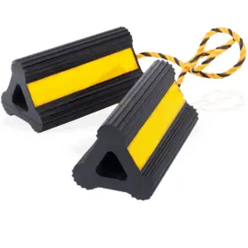 WCH-B-0005 TIOUSMOKY Wheel Chocks Rubber Trailer Reflective WCH-B-0005 TIOUSMOKY Wheel Chocks Rubber Trailer Reflective