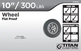 074523013816 TITAN Flat Solid Rubber Wheel #2