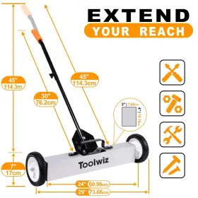707943715779 TOOLWIZ Magnetic Up Sweeper Magnet Lawn Roo #3