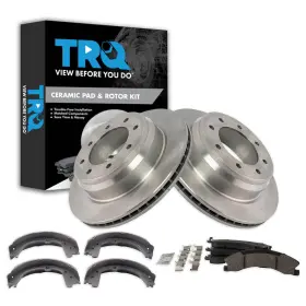 BKA28616 PAD Rear Brake Rotor Set Ceramic Parking Shoes