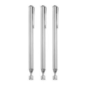 Uxcell 679134039165 3pcs Telescoping Magnetic Pickup Tool 2lb 5.8 Inch To 24.4 Magnet Stick Silver