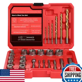 B0BCF8DZ8M UYECOVE Screw Extractor Bolt Remover Set Hss Left