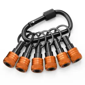 Valkynos Ssg38237o 6pc Nonslip 1/4 Inch Hex Shank Bit Holder Keychain Quick Release Impact Driver