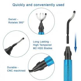691303449841 VASTOOLS Deburring Tool Needle Files Handle Kit #3