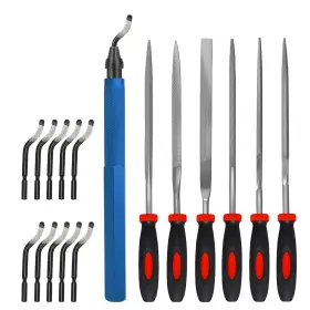 691303449841 VASTOOLS Deburring Tool Needle Files Handle Kit