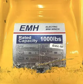 EMH-10 VESTIL Electric Mini Winch #3 EMH-10 VESTIL Electric Mini Winch #3