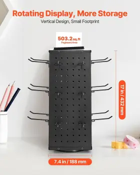 197988336310 VEVOR Rotating Pegboard Display Spinning Peg