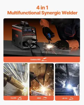 197988650140 VEVOR Mig Welder Welding Gas Flux Core Stick Tig