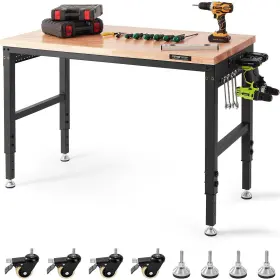 840349904115 VEVOR Workbench Garage Worktable Wheels