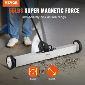 840349926087 VEVOR Rolling Magnetic Sweeper Wheels Push Up #2