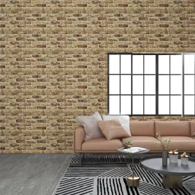 720286046746 VIDAXL Wall Panels Sand Brick Design Eps