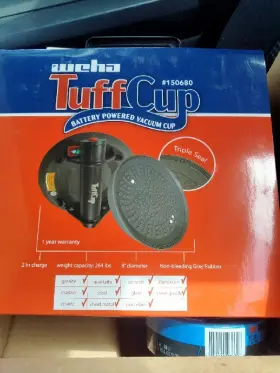 150680 WEHA Tuffcup Led Battery Cordless Vacuum Cup