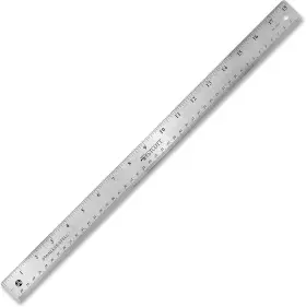 10417 WESTCOTT Steel Office Ruler Slip Cork Base