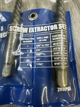 2RUP8 WESTWARD Screw Extractor Set Carbon Steel #3