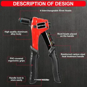 WE-888 WETOLS Pop Rivet Gun Blind Manual Single Rive Kit #2