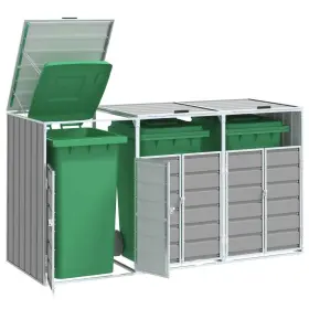 721012876934 WHEELIE STORAGE TRIPLE BINS BROWN Steel