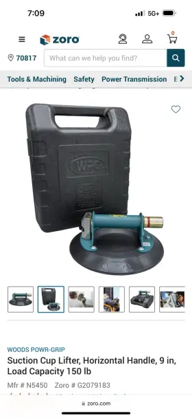 W5450 WOODS POWR-GRIP Vacuum Suction Cups Wood W5450 WOODS POWR-GRIP Vacuum Suction Cups Wood