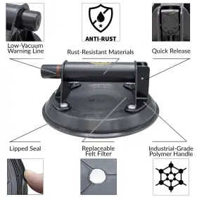 718127914000 WOODS POWR-GRIP Flat Vacuum Cup Abs Handle #2