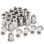 30pcs 1/4"-20 Stainless Steel Rivet Nuts Nutsert Threaded 1/4-20, Silver. Fixed Price $14.02.