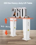 Electric Lifting Column System, 260 Lbs Lift Table, 14.2-31.1 In Height Range,. Fixed Price $436.20.