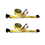 2 Pack 2" X 30' Ratchet Strap Cargo Control Tie Down Flat Hook For Truck Trailer. Fixed Price $49.99.