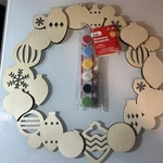 Hello Hobby Wooden Christmas Ornament Wreath Kit Paint Craft Diy Holiday Dec./1f. Fixed Price $8.50.