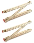 Qwork Folding Wood Rule, 2 Pack, 6ft 6 Inch Foldable Ruler Silver. Fixed Price $18.90.