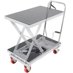 Vevor Hydraulic Lift Table Cart 500 Lbs Manual Scissor 28.5" Gray. Fixed Price $229.99.