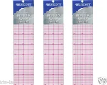 *3* Westcott B-85 18" X 2" 8ths Graph Beveled Plastic Clear Transparent Rulers. Fixed Price $24.95.