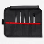 Knipex Smd Stainless Steel Positioning Tweezer Set In Tool Roll, 5 Pieces. Fixed Price $187.52.