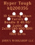 Hyper Tough Aq20035g - 40/80/100/150/240/400/800/1500 10pc Variety Bundle Ii. Fixed Price $9.99.