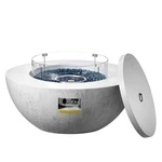Vevor Propane Fire Pit, Outdoor Concrete Gas 39 In Tabletop With Lava. Fixed Price $902.28.