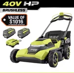 40v Hp Brushless 21 In. Cordless Battery Walk Behind Self-propelled Lawn Mower W. Fixed Price $899.99.
