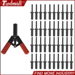 Findmall 41 Pcs Plastic Poly Rivet Gun Quick Set Riveting Hand Tool W/ 40 Rivets. Fixed Price $19.00.
