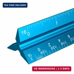 Rena Chris Architectural Scale Ruler: 12" Imperial Aluminum Alloy Metal Architec. Fixed Price $16.85.