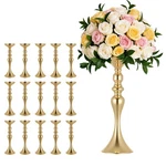Vevor 16 Pcs Wedding Flower Vase 15in Tall Crystal Table Centerpieces Gold. Fixed Price $78.90.