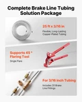 3/16" Brake Line Repair Kit 25ft Tube W/ Fittings Bender Cutter Tool. Fixed Price $40.99.