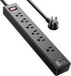 6ft Power Strip Surge Protector - Yintar Extension Cord With 6 Ac Outlets And 3.. Fixed Price $19.99.