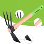 Workpro 2-in-1 Heavy Duty Hoe And Cultivator Garden Rake With 14" Wooden Handle. Fixed Price $25.99.