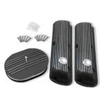 For Ford Sbf 260 351w 1964-73 Retro Finned Short Valve Covers & 12" Air Cleaner. Fixed Price $149.68.