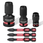 Geinxurn 3pcs Impact Screwdriver Bit Holders Include 1/2-inch, Mixes-2, Black. Fixed Price $20.26.