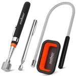 Horusdy 4 - Piece Magnetic Pickup Tools Kit, Black-red. Fixed Price $13.35.