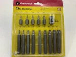 15 Pcs Set - Great Neck Tqs15 Torx Star Bit 10mm Hex Shank Cr-v Steel 3/8" Drive. Fixed Price $12.55.