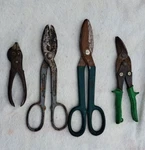 Lot Of 4 Metal Shears Snips Cutters Scissors Steel Diamond Wiss Bernard. Fixed Price $29.99.