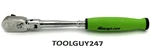 Snap On Tools Fhclf72 Rg 3/8" Green Soft Grip Long Handle Compact Flex Ratchet. Fixed Price $161.95.