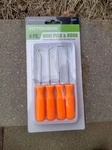 Pittsburgh 4 Piece Mini Hook And Pick Set Orange 5" Long For O-rings/washers. Fixed Price $8.00.