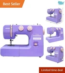 Janome Lovely Lilac Beginner Sewing Machine - Compact & Fun For All Projects. Fixed Price $303.86.