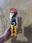 Crescent Wiss 9-4/5" Offset Straight Aviation Snips, Rubber Handles, M8os. Fixed Price $18.00.