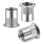 Sg Tzh 75pcs Rivet Nut M8 Stainless Steel 304 Flat Head Rivnut Threaded Inser.... Fixed Price $13.32.